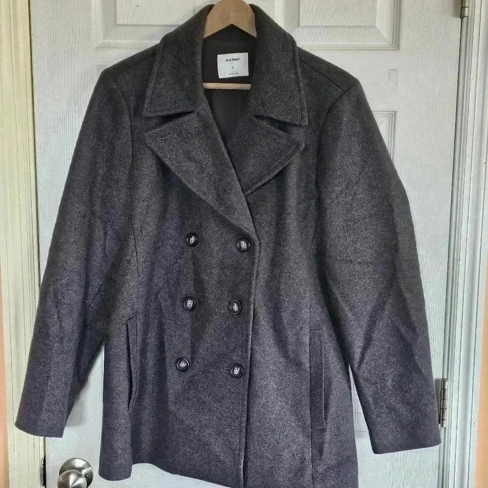 Old Navy XL women's gray double brested pea coat